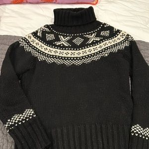 Black and White Lambswool Sweater